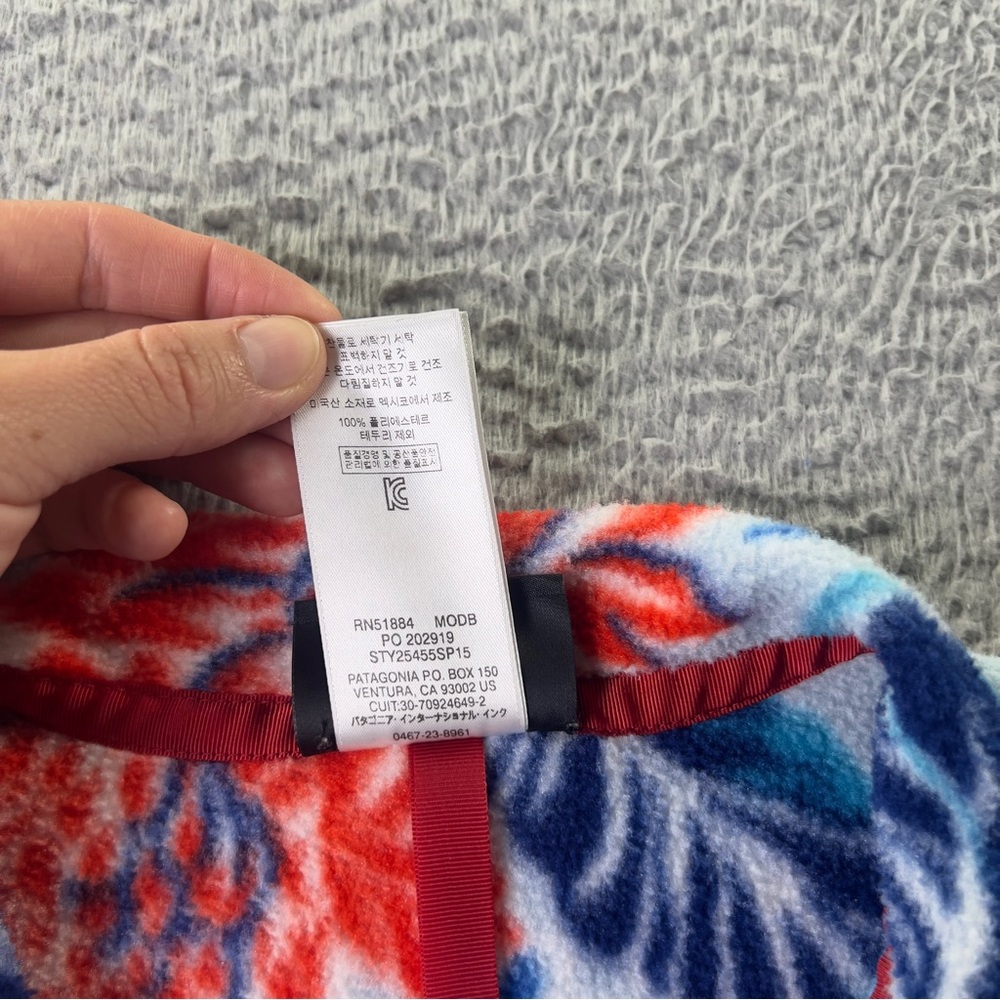 Patagonia Synchilla Sweater Womens Medium Multi Floral Snap T Fleece Pullover - Picture 6 of 14